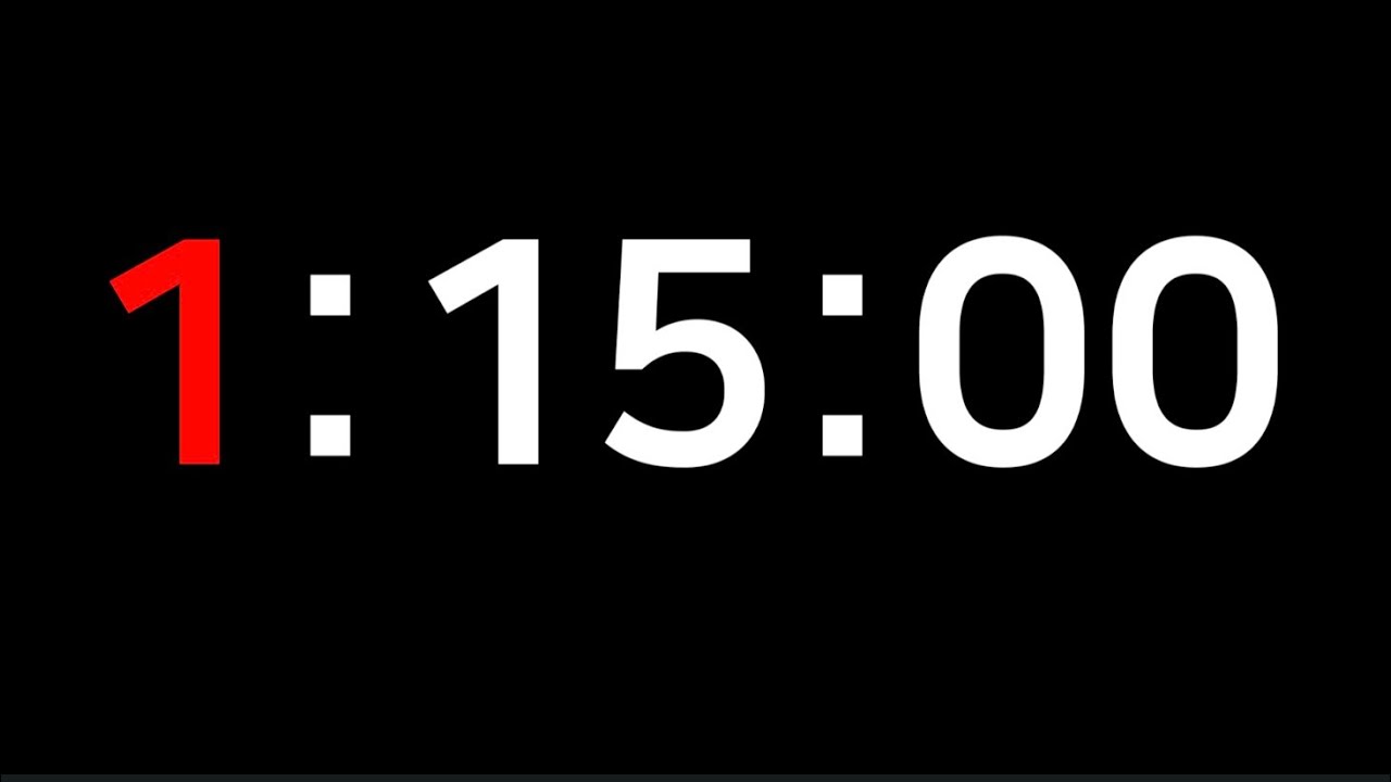 75-Minute Timer | 1 Hour 15 Minutes | Progress Bar