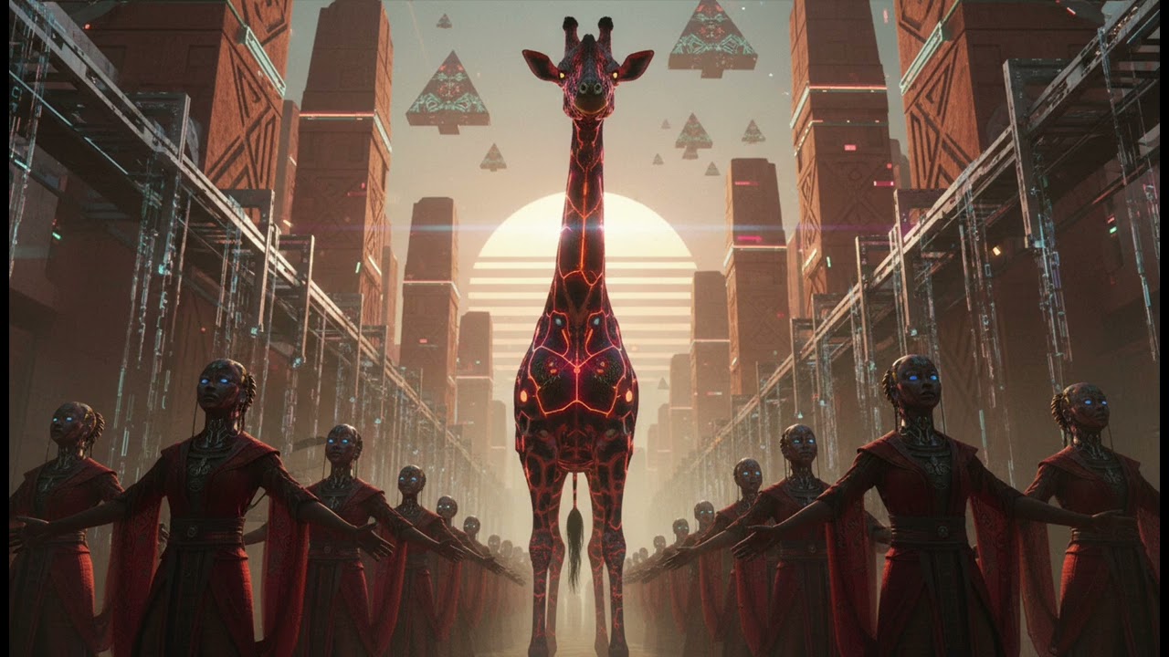 Neon Giraffe (African Version)