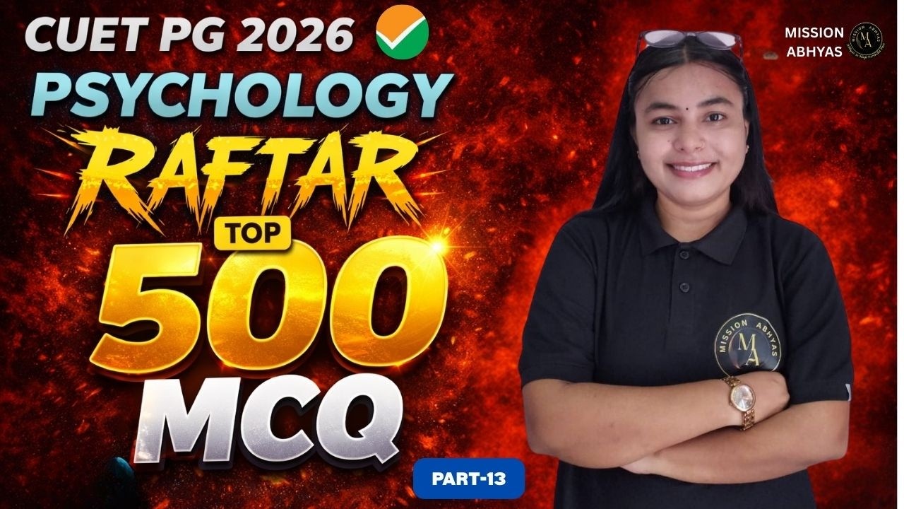 CUET PG Psychology 2026 🔥 Top 500 MCQs | Most Important Questions | Full Revision | By Nirdesh