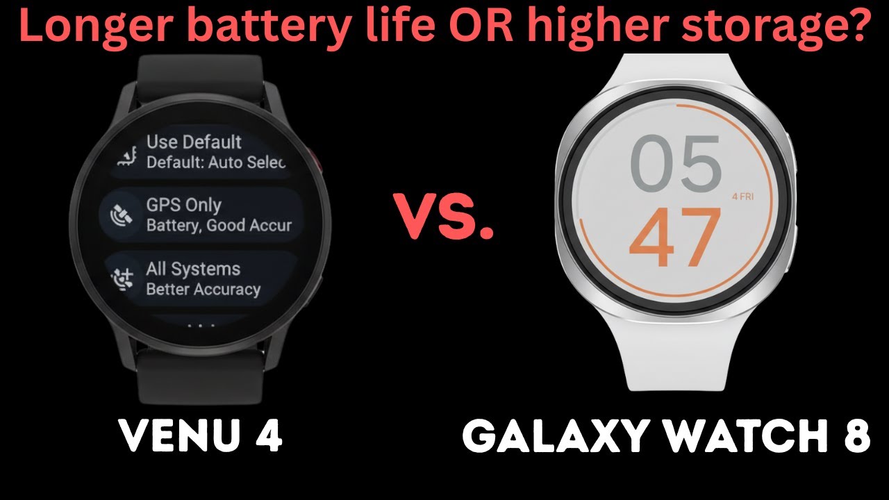 Galaxy Watch 8 vs. Garmin Venu 4: Longer battery life or Higher storage?