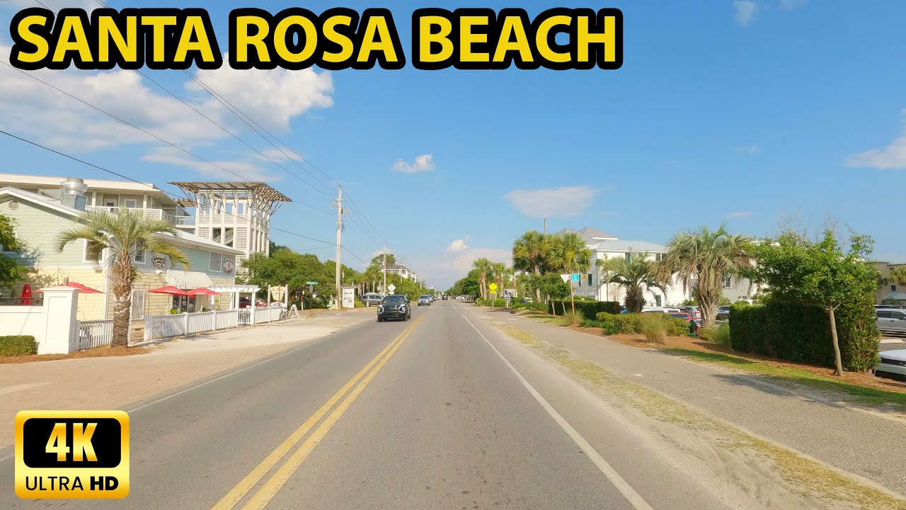 Santa Rosa Beach Florida Driving Through