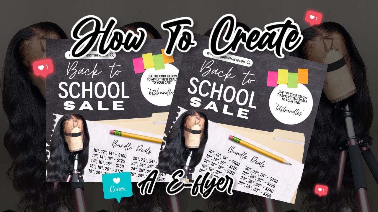 How To Create Back To School Hair Flyer On Canva | Glam Graphics