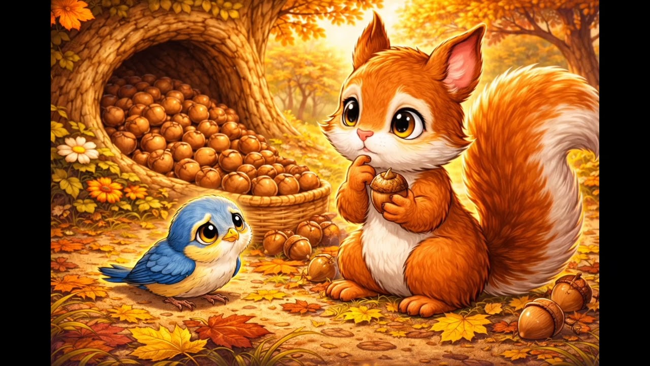 அணிலும் பசித்த பறவையும் | Squirrel and the Hungry Bird | Tamil Moral Story for Kids