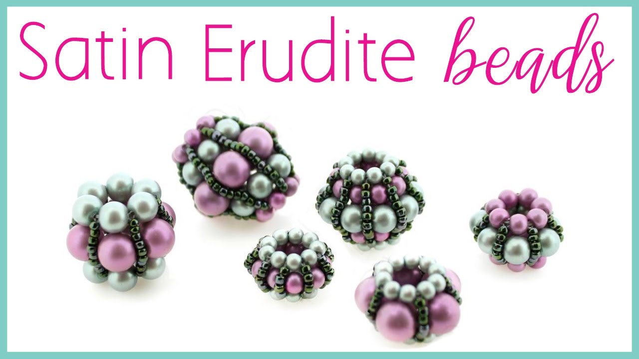 Learn how to make a Beaded Bead with Satin Pearls and Prismatic Right Angel Weave