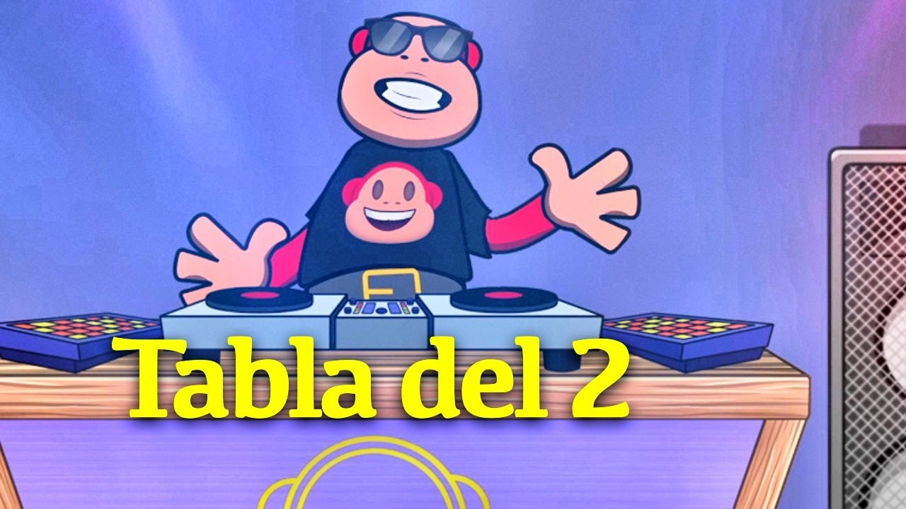 Aprende La Tabla del 2 con El Mono S&iacute;labo. Tablas de Multiplicar. Video Educativo