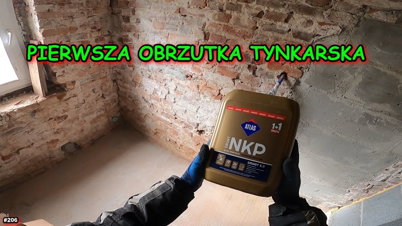 CZY TO JUŻ TYNKI, GRUNT ATLAS NKP,  REMONT STAREGO DOMU, VLOG, BUDOWA #206