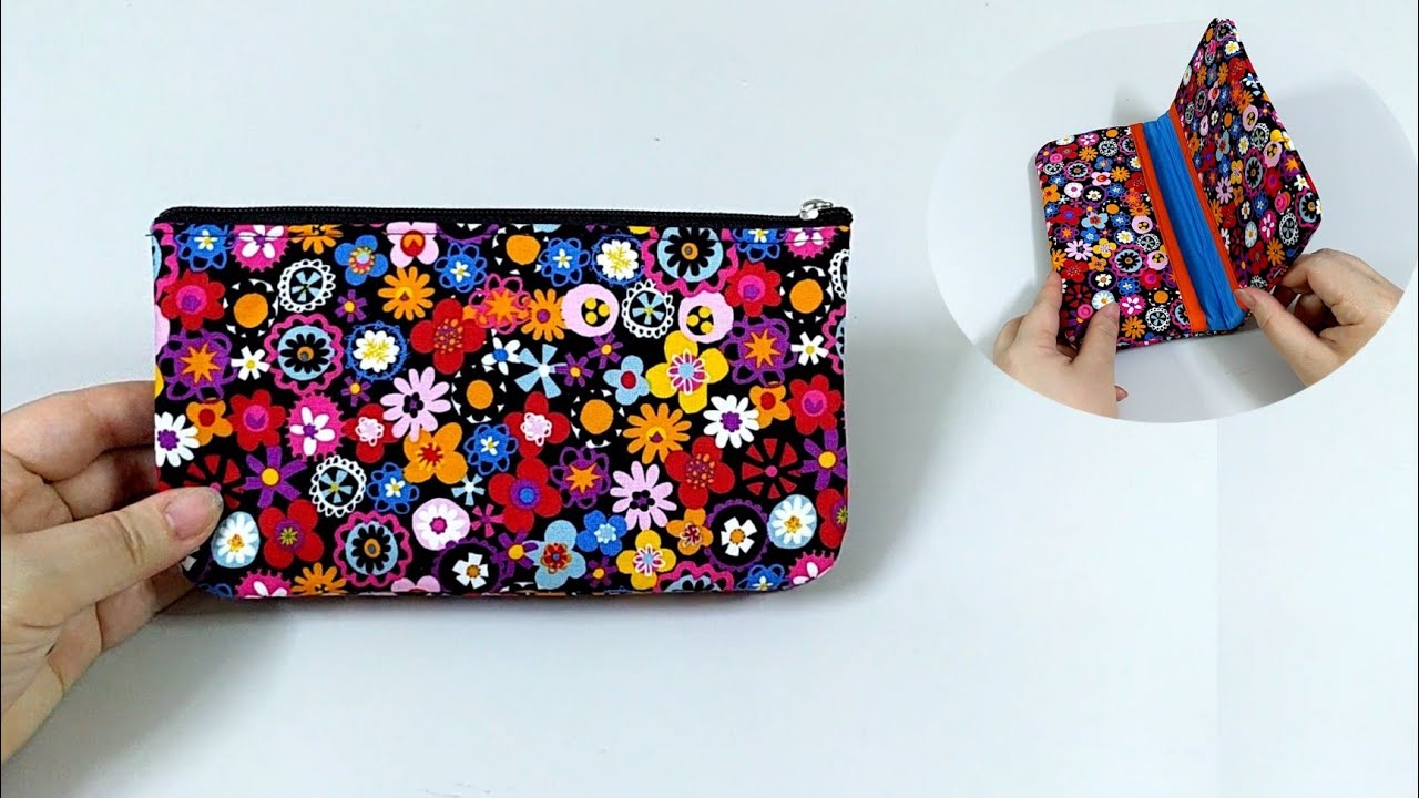 DIY Wallet Money and Phone Case | How To Sew a Folding Wallet With Zipper