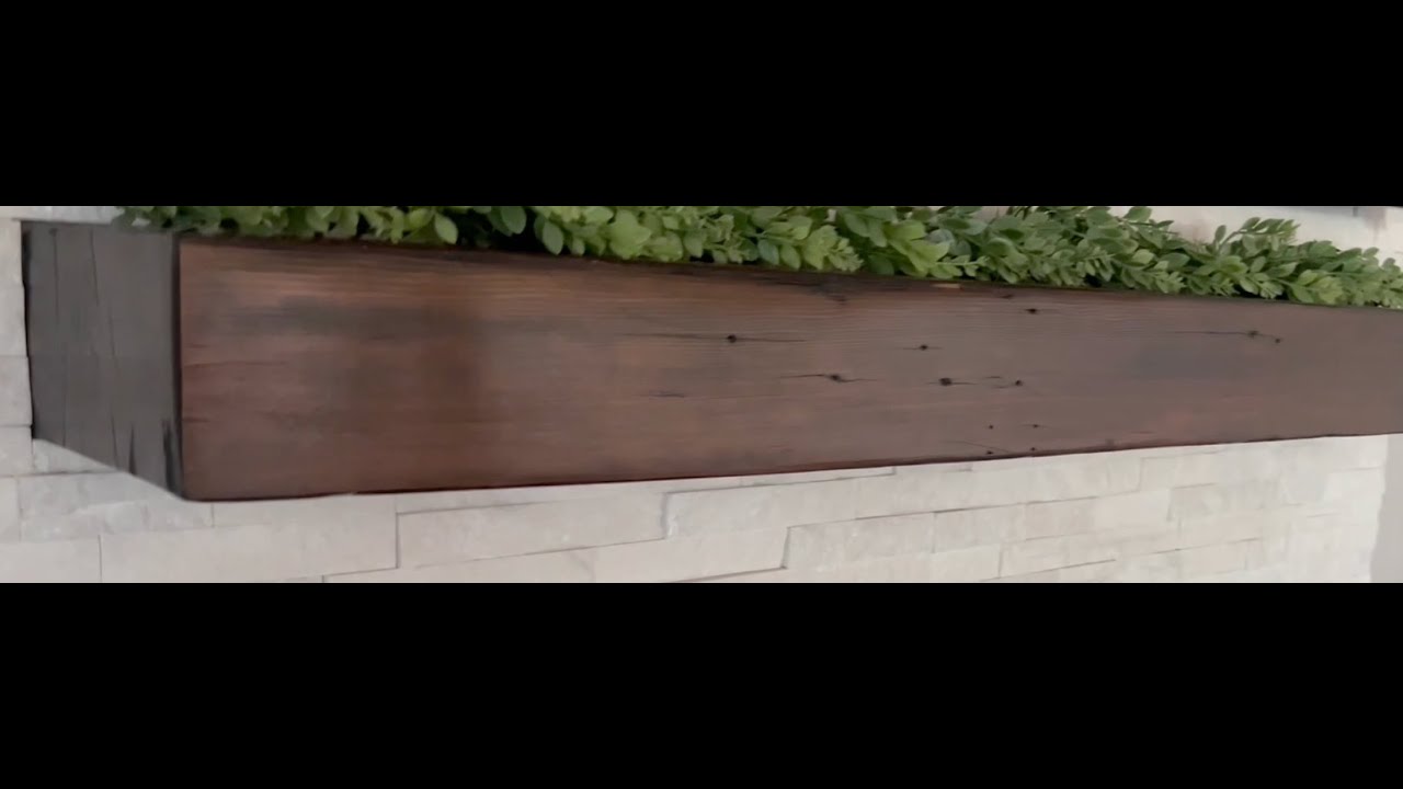 🪵 Rustic Pine 60 Inch Mantel Shelf for Wall or Fireplace