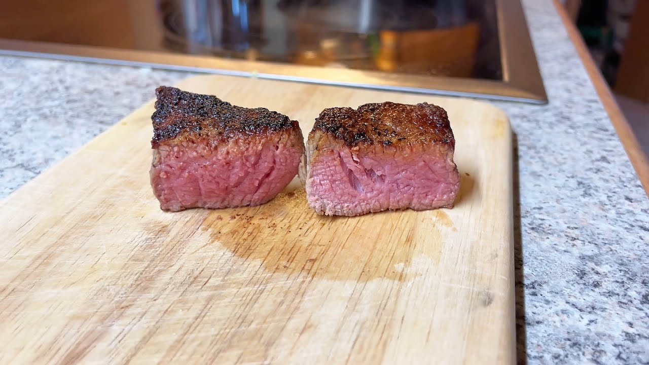 Steak mit Champignon-Rahmso&szlig;e               Rezept f&uuml;r Anf&auml;nger