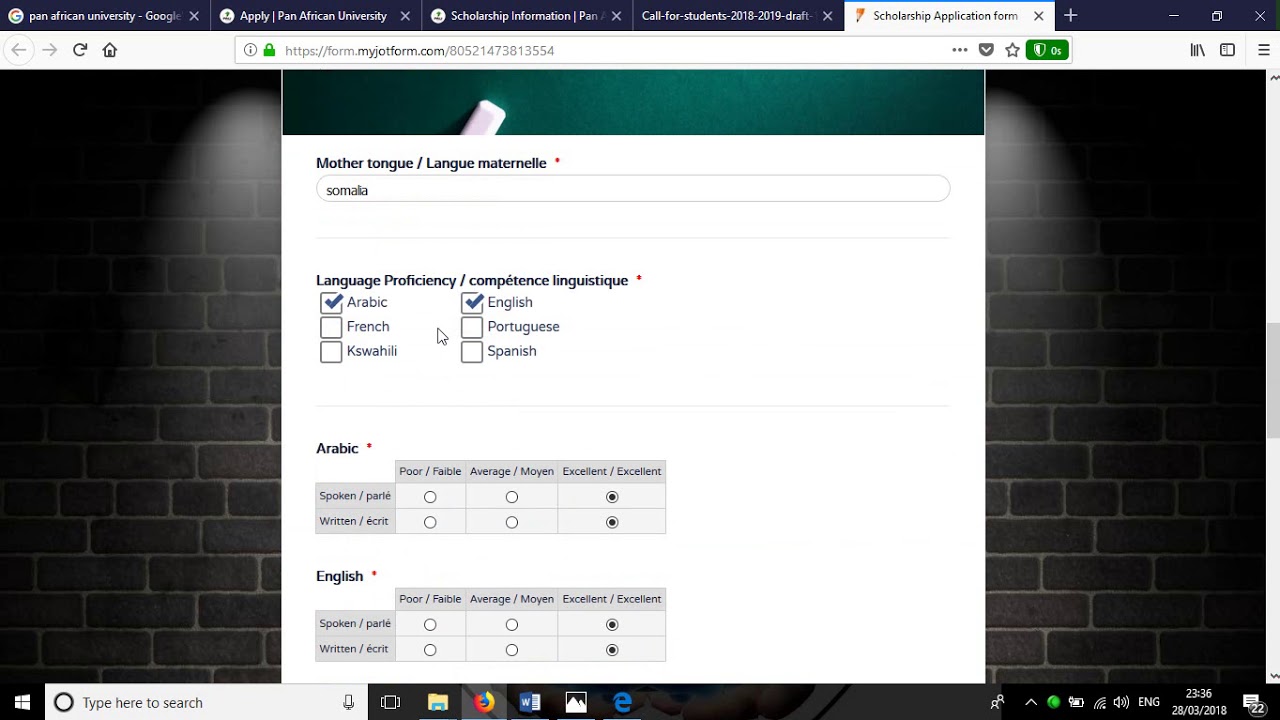 How to apply Pan African Scholarship