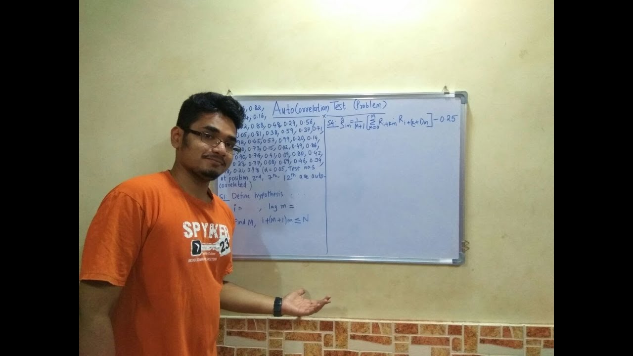 Simulation Modeling | Tutorial #12 | Auto-Correlation Test (Solved Problem)