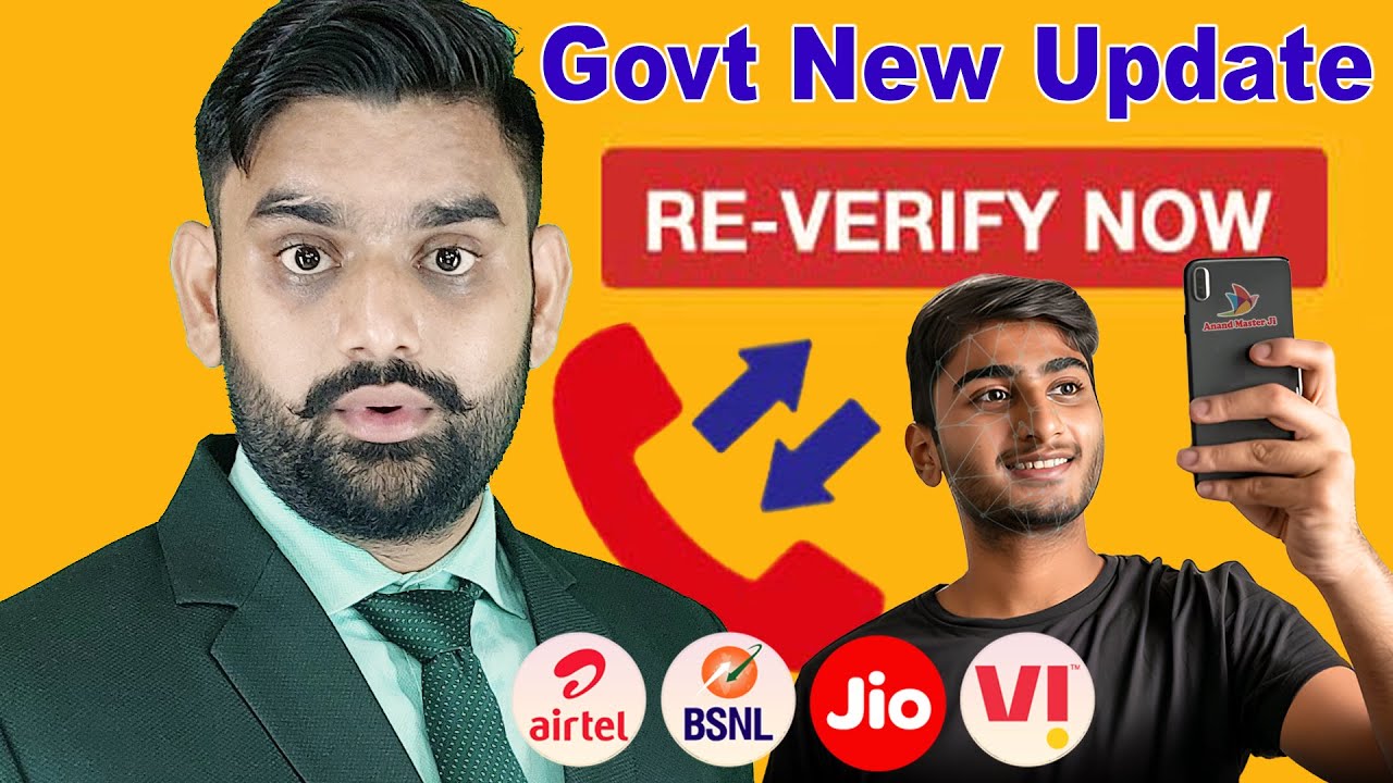 Govt New Guidelines For Jio, Airtel, Vi, BSNL | Re-Verification Of Sim Card | Photo KYC | Video KYC