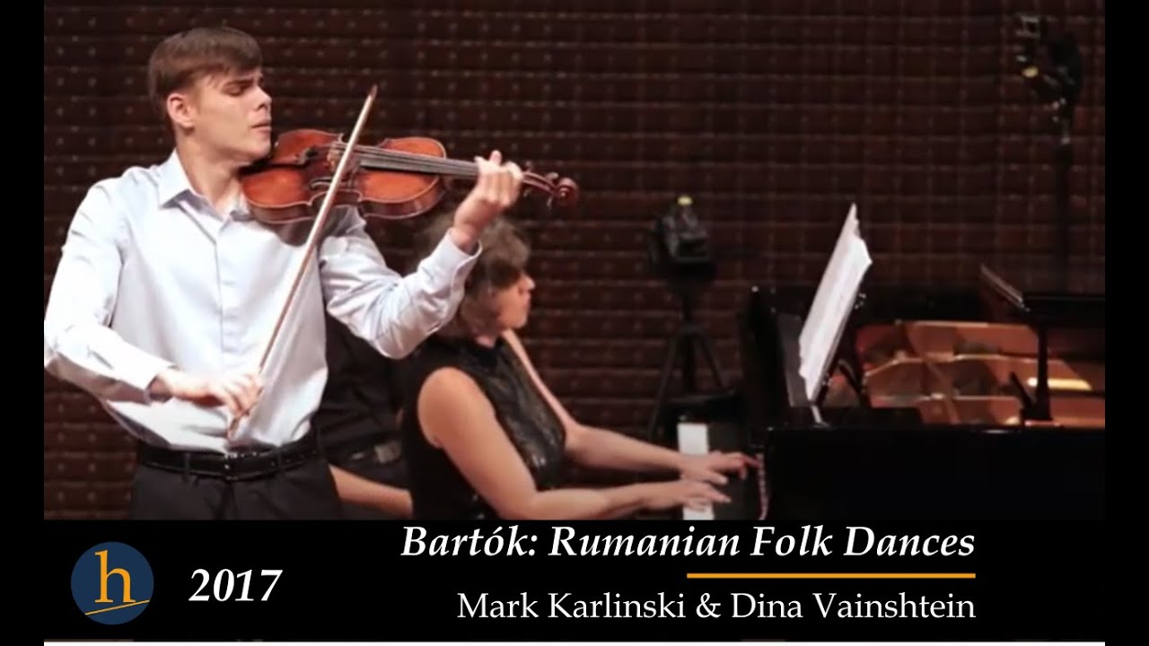 Bartók: Rumanian Folk Dances, Sz. 56 | Mark Karlinski, violin; Dina Vainshtein, piano