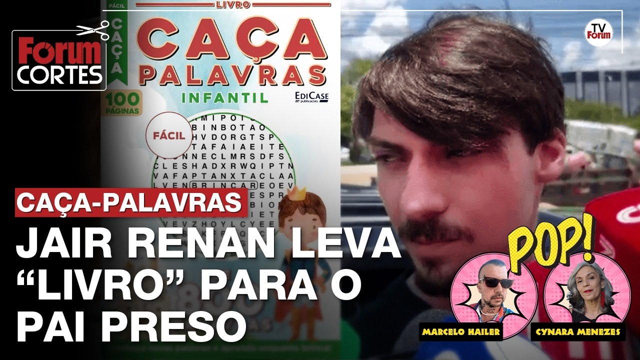 Jair Renan leva caça-palavras para Bolsonaro na prisão e diz que eram 