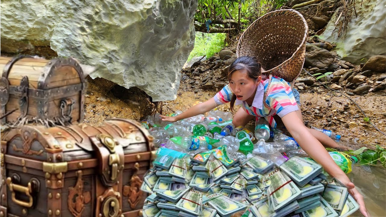 Homeless Girl - Finds Huge Treasure Sand Becomes Rich | Mysterious Huge Amount Money l Country Girl 