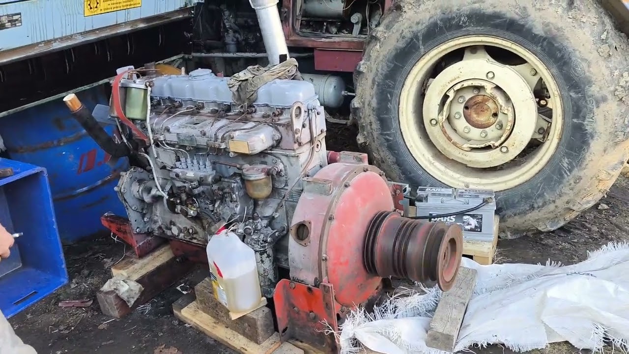 silnik bizon sw 400 praca z tłumikiem od traktora