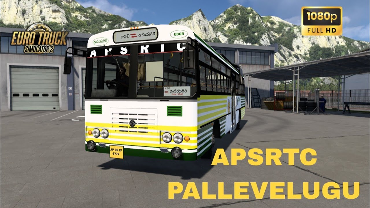 KAAVALI TO UDAYAGIRI | APSRTC ASHOK LEYLAND PALLEVELUGU BUS | INDIAN BUS | ETS 2