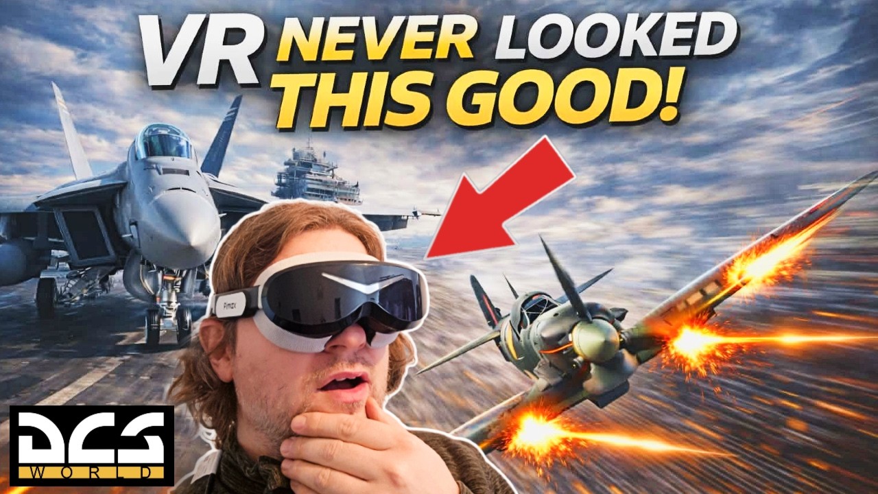 Pimax Dream Air in DCS is MIND BLOWING 4K OLED RTX 5090 GRAPHICS! F18 Hornet & Spitfire DOGFIGHT
