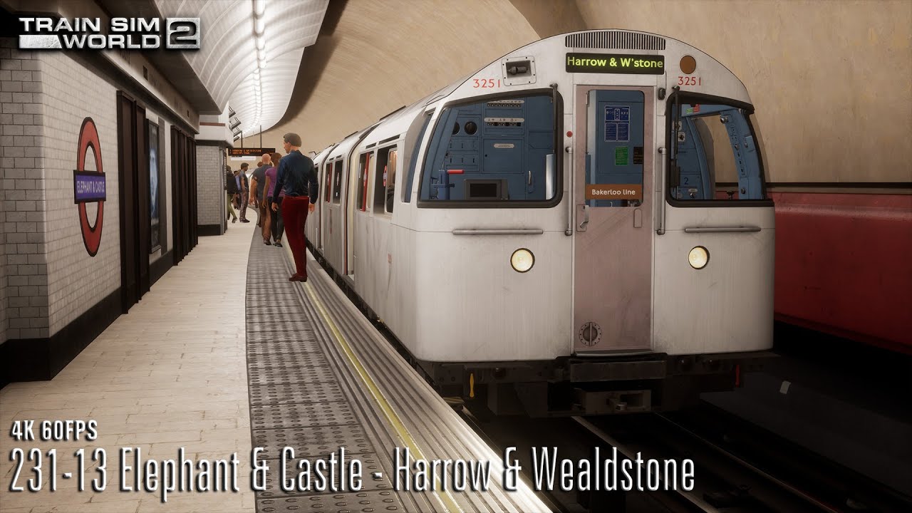 231-13 Elephant & Castle - Harrow & Wealdstone - Bakerloo Line - 1972 Stock MkII - Train Sim World 2