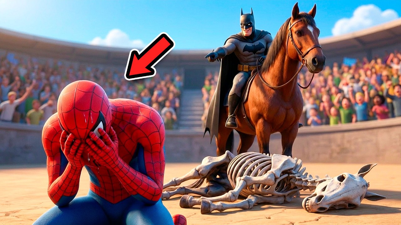 🐴🕷️ Человек-паук побеждает в легендарном волшебном чемпионате по скачкам – Эпическое соревнование...
