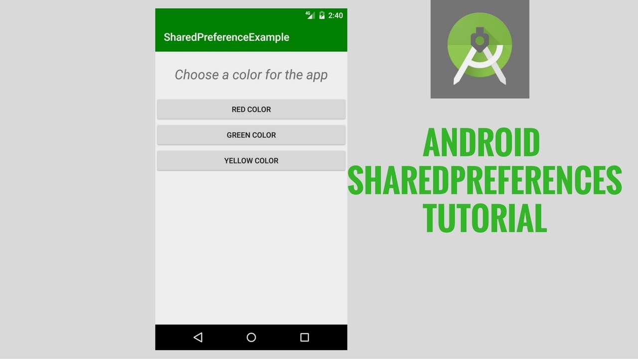 Android sharedpreferences tutorial
