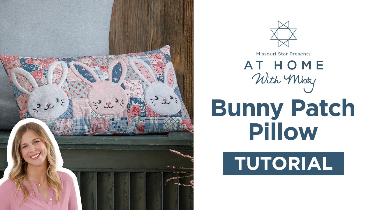 Springtime Inspired DIY Pillow | Bunny Patch Pillow - At Home WIth Misty