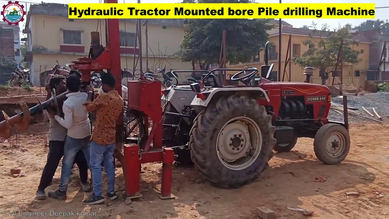 Hydraulic Tractor Mounted bore Pile drilling Machine