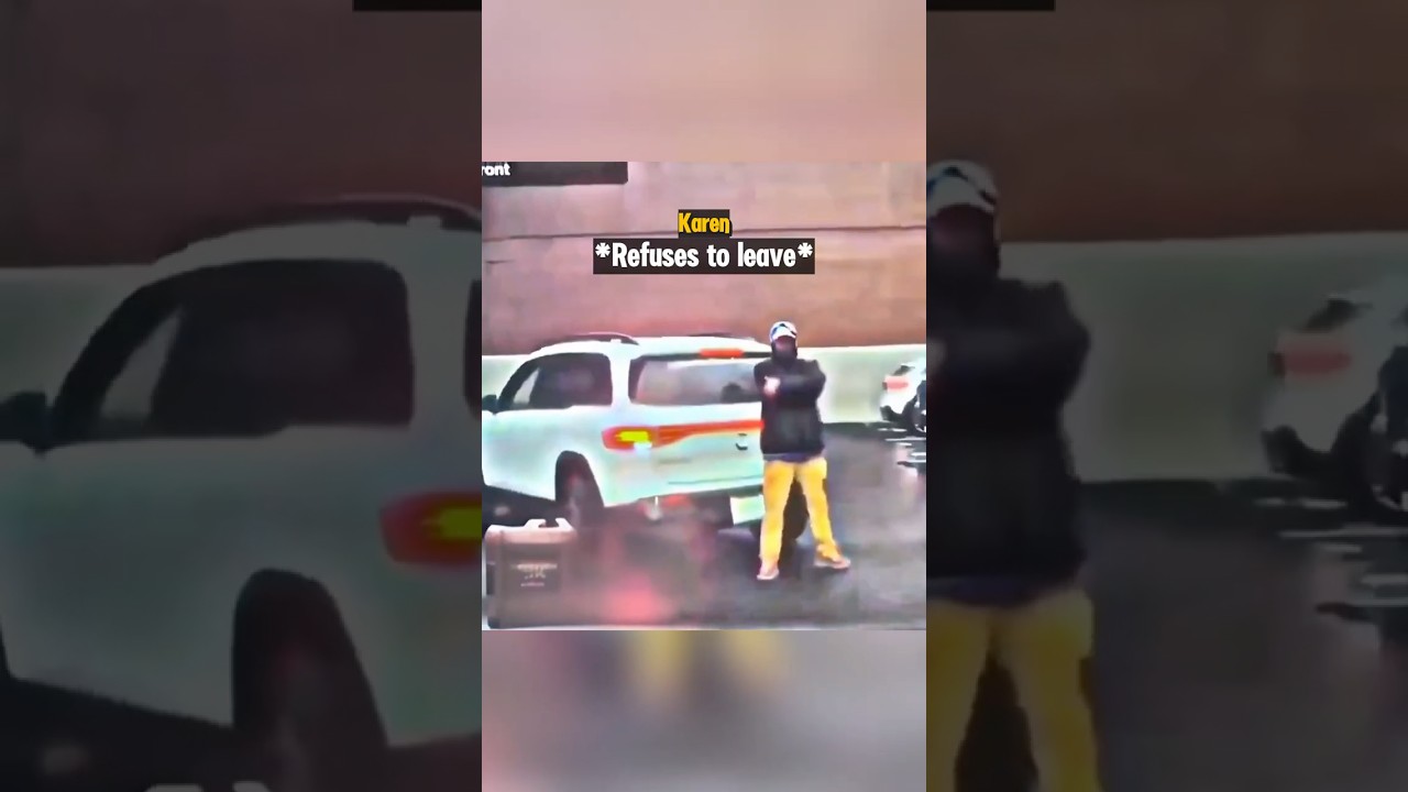 Karen Blocking Drivers Way Gets Instant Karma