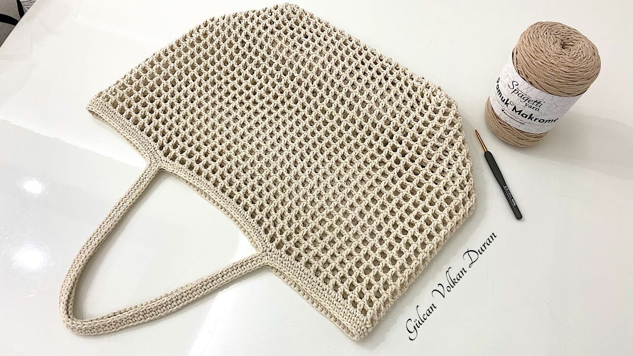 YAZLIK EN KOLAY &Ouml;RG&Uuml; FİLE &Ccedil;ANTA YAPIMI 🤍