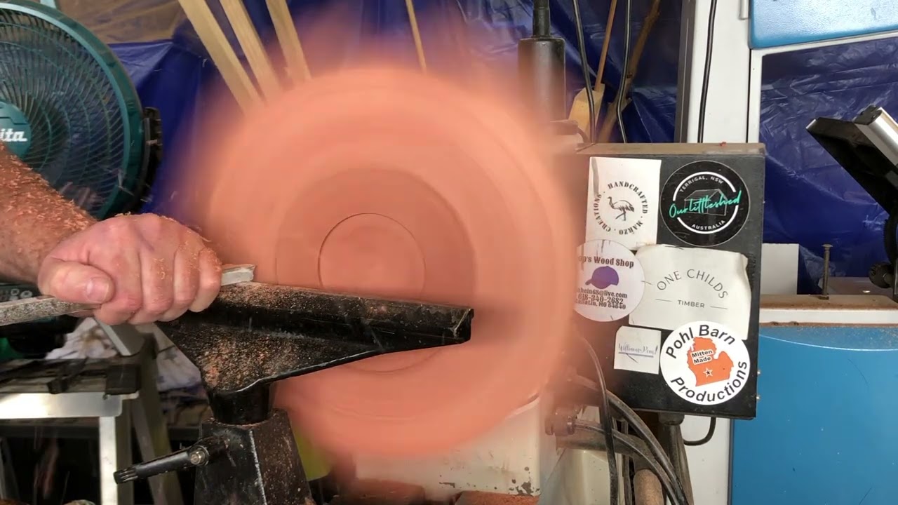 From board to platter  - Woodturning a Jarrah Platter