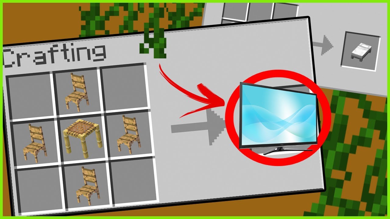 Minecraft`ta Mobilya Nasıl Yapılır (MODSUZ) - Televizyon/Sandalye/Masa