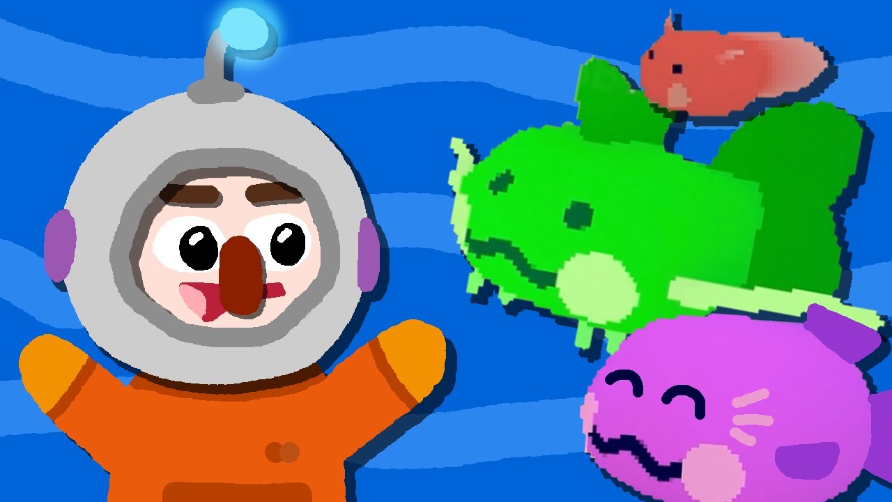 Zombey sammelt Müll und rettet Axolotl-Fisch-Dinger.