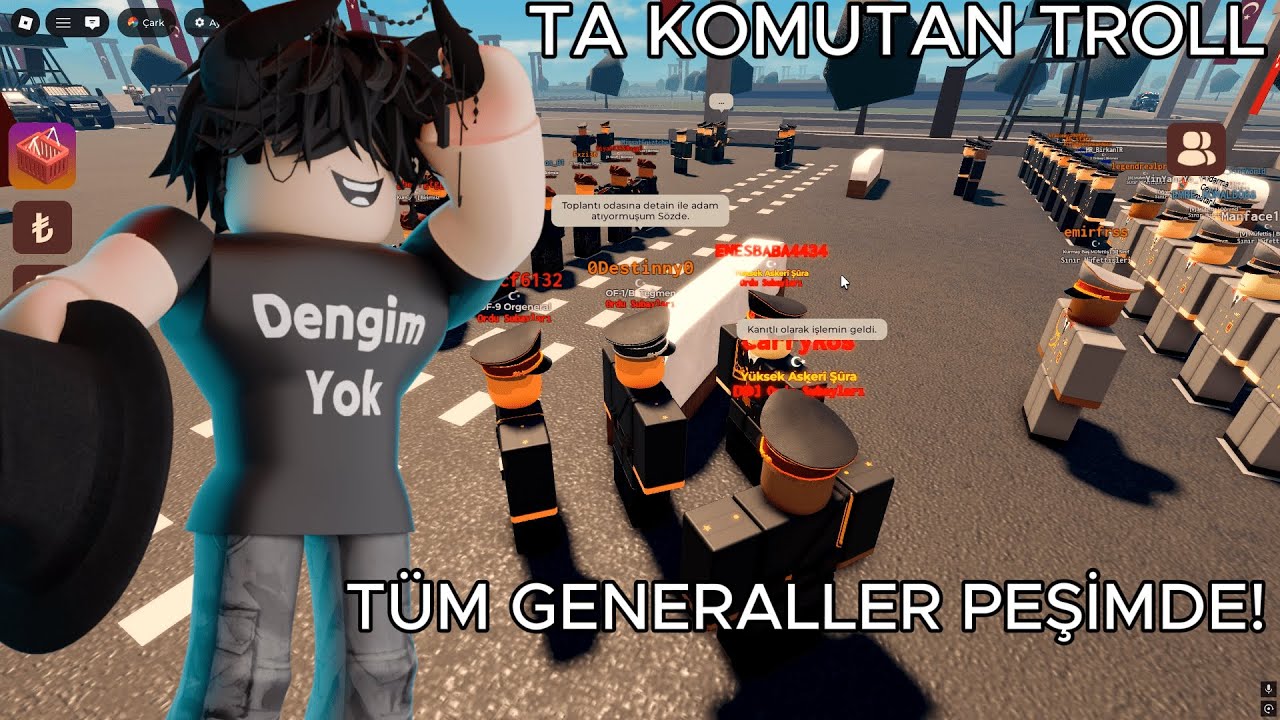 TA || BÜTÜN GENERALLER PEŞİMDE  TA'NIN HAKKINI VERDİM - Türk Asker Kamp Troll Roblox