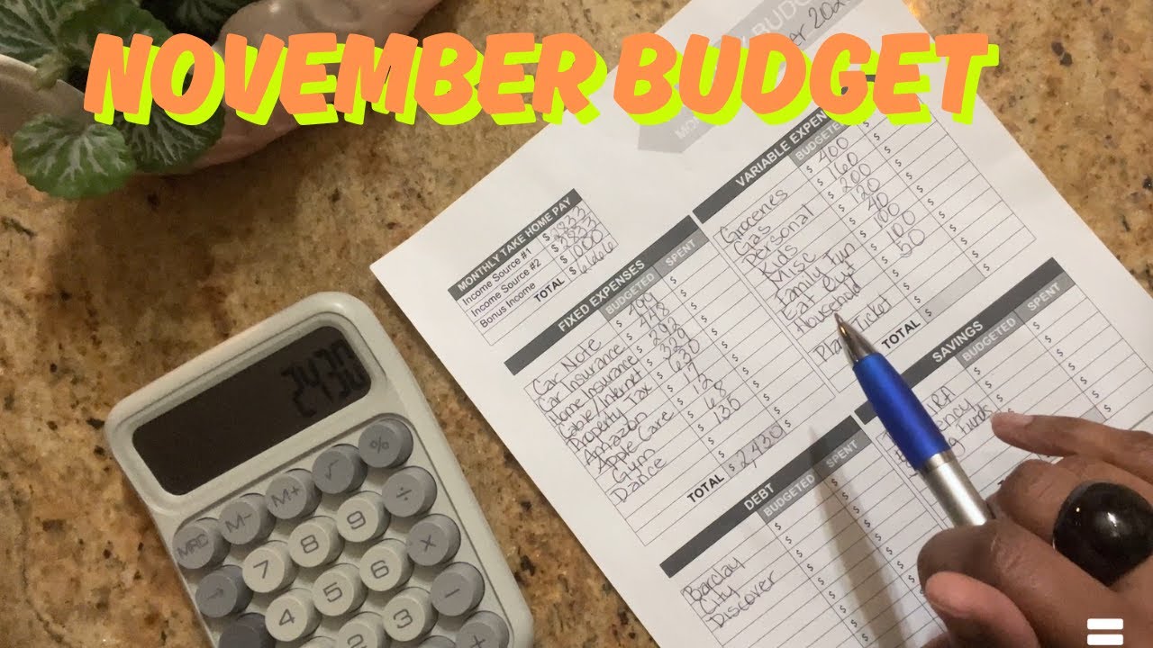 November Budget | Taking a Break from Extra Debt Payments 💰