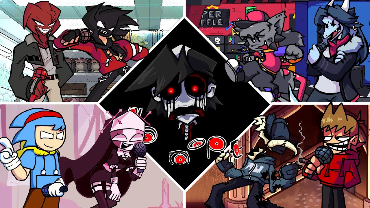 FNF Monochrome V2 - But Every Turn A Different Character Sings It! | Hypno's Lullaby V2