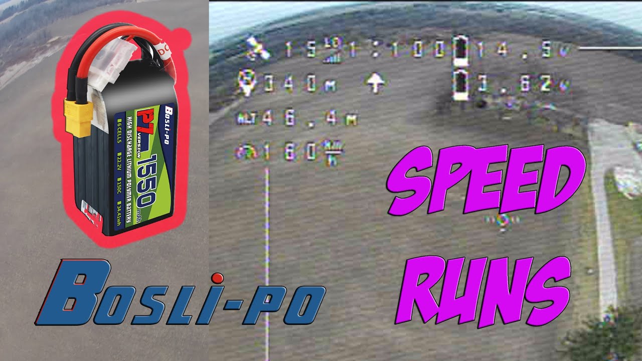 BOSLI-PO // Speed Runs // 4S 1550 // 160km/h *AUDIO ALERT*