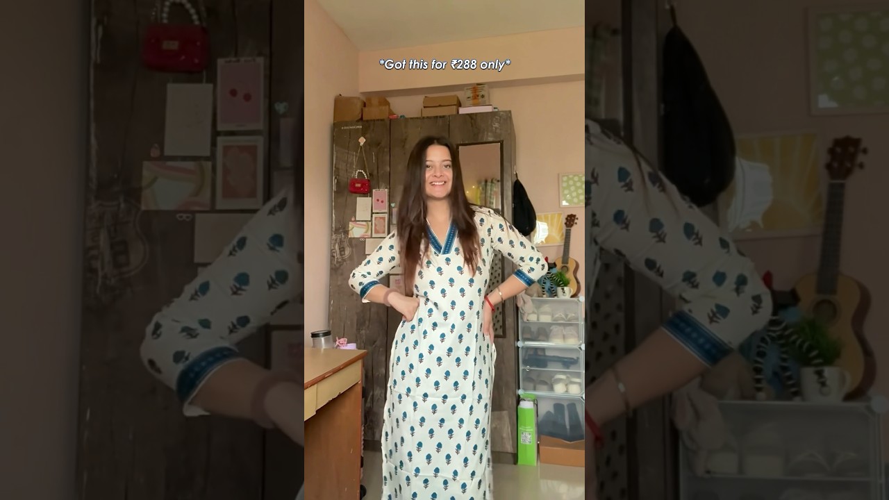 My First Meesho Haul ✨ College Kurta under 500 🤍 #Shorts #Haul #Affordable