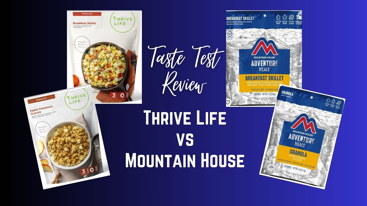 Thrive Life vs Mountain House | BLIND Taste Test | Granola & Breakfast Skillet Meal Review