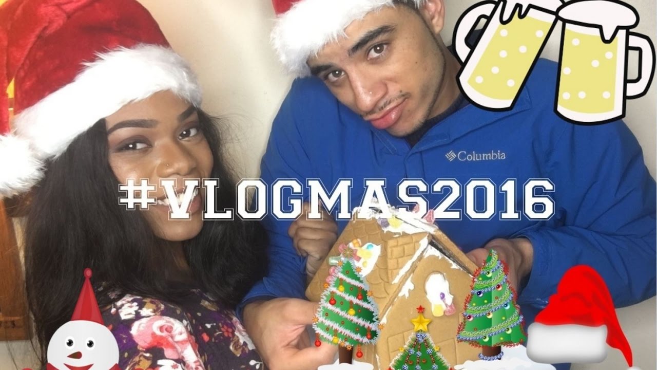 DRUNK GINGERBREAD HOUSE CHALLENGE! | VLOGMAS2016