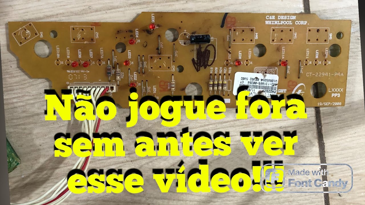 Placa interface Brastemp BWC10/11 não para de piscar?????