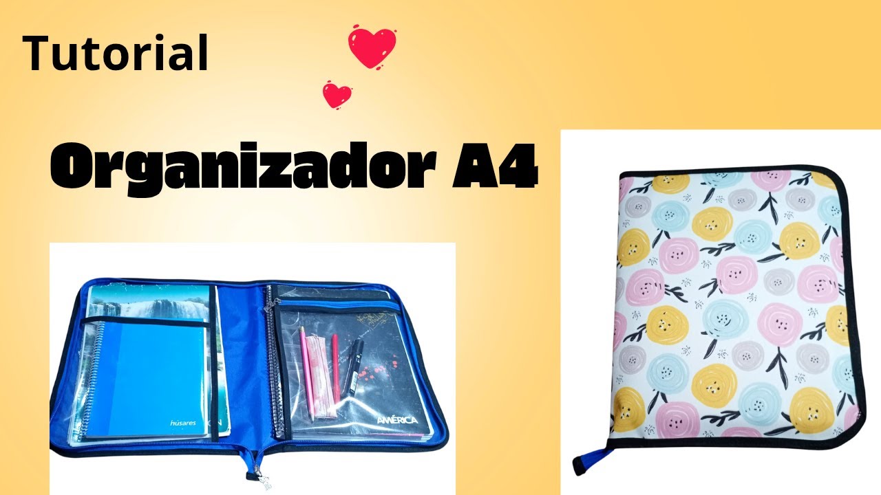 DIY-COMO HACER UN ORGANIZADOR A4/Tutorial de organizador A4