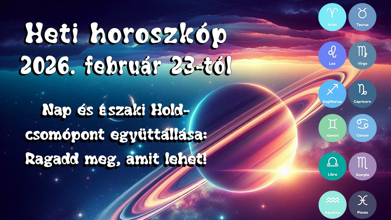 Bízz a belső útmutatásban! Szerencsés napok jönnek! Heti horoszkóp: 2026. febr. 23. - márc. 1.
