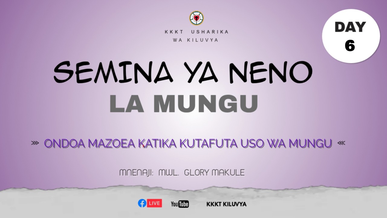 SEMINA YA NENO LA MUNGU, TAREHE 28/02/2026