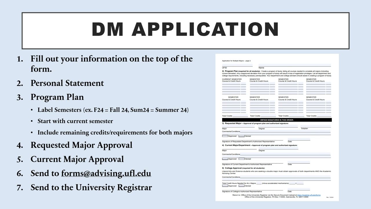 UF CLAS Multiple Majors and Dual Degrees