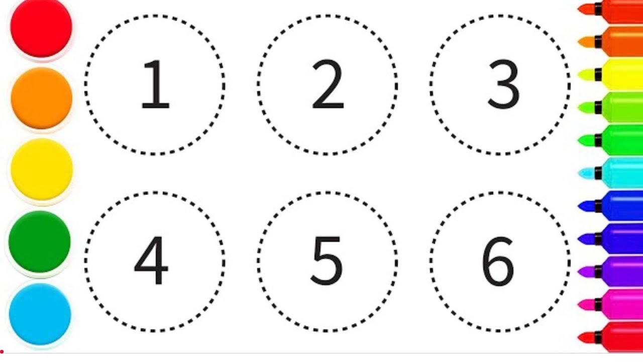 How To Draw Simple 2D Circle Shapes and Numbers 🔵 | Easy Drawing Step by Step