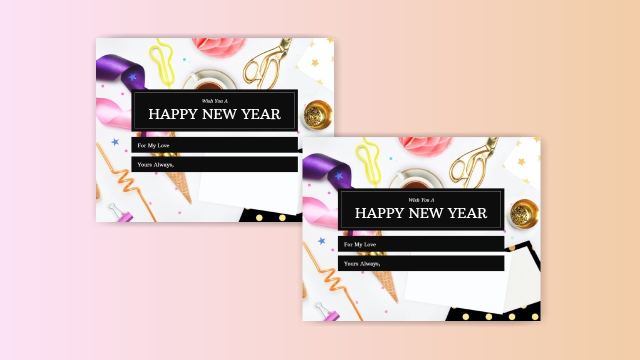 Design a Pink & Gold 2021 New Year Gift Card for Free using Visual Paradigm InfoART