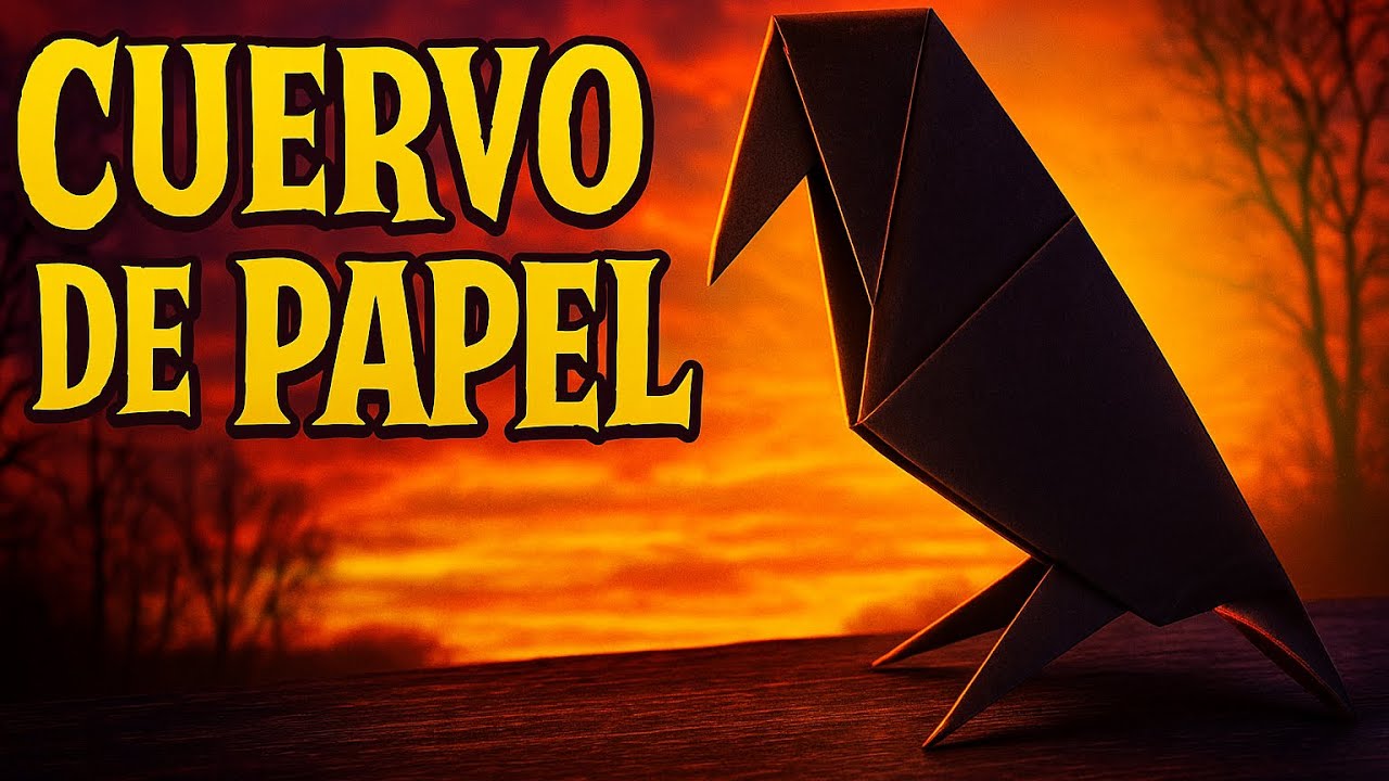 Como hacer animales de papel | CUERVO DE PAPEL origamis paso a paso (Muy fácil)