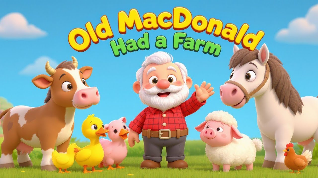 Old MacDonald Nursery Rhyme | Fun Farm Animals Song for Kids#video #shorts #kidslearning #babysongs 