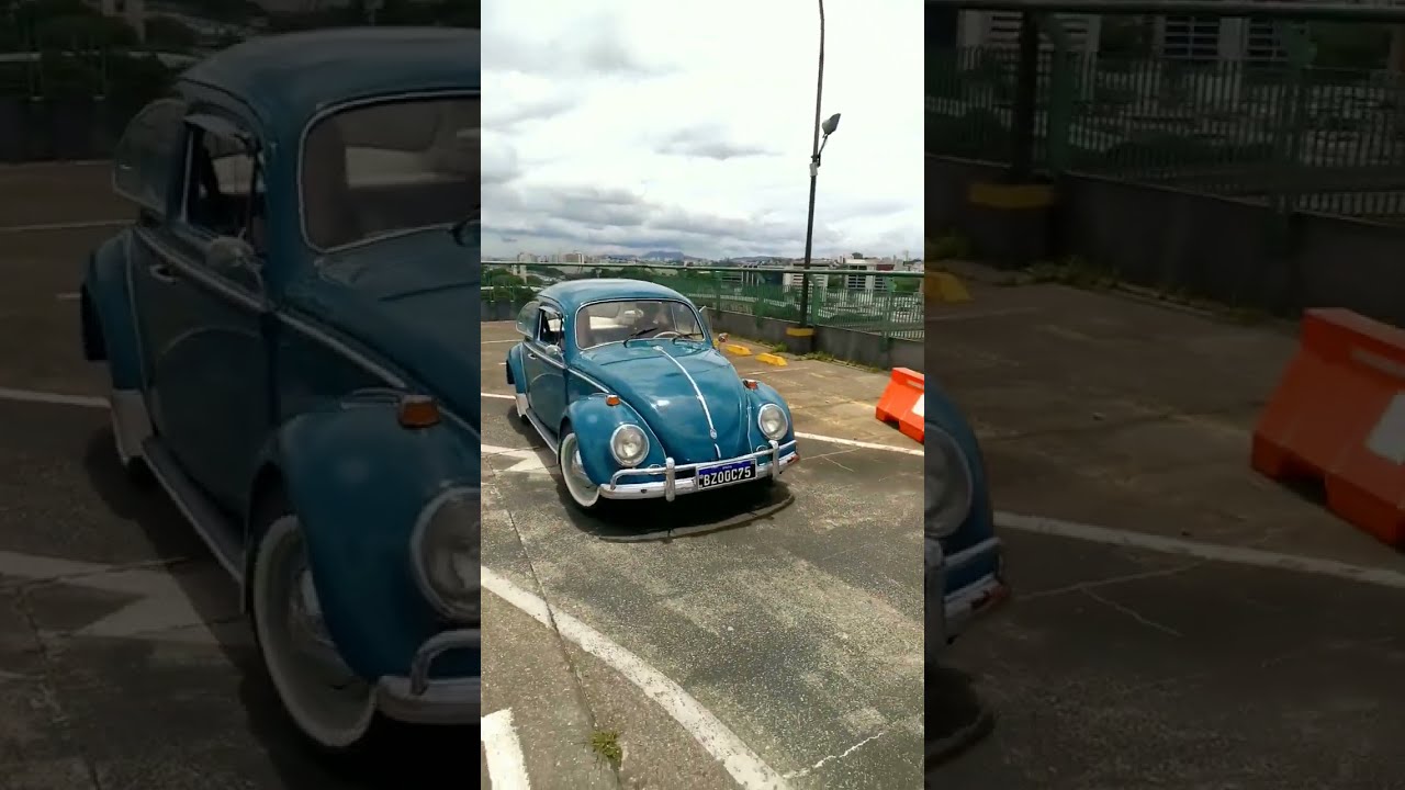 FUSCA LINDO MOTOR AIRCOOLED RESTAURADO marca presen&ccedil;a no evento de carros antigos no Shopping D