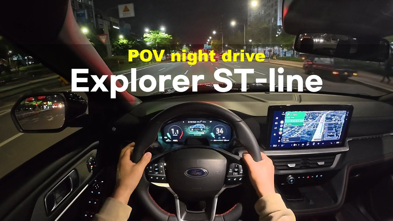 2025 Ford Explorer ST-Line POV night drive